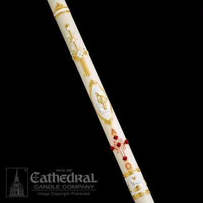 1-3/4" x 36" Ornamented Paschal Candle