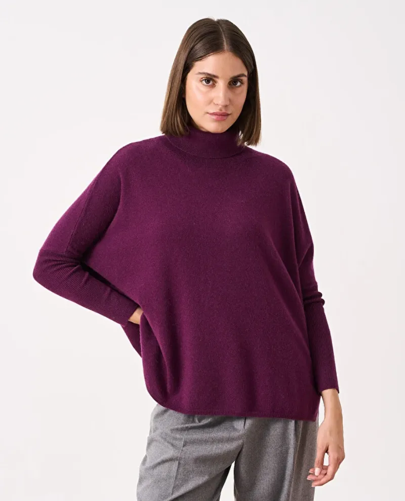 Absolut Cashmere Clara Eggplant Rollneck Knit