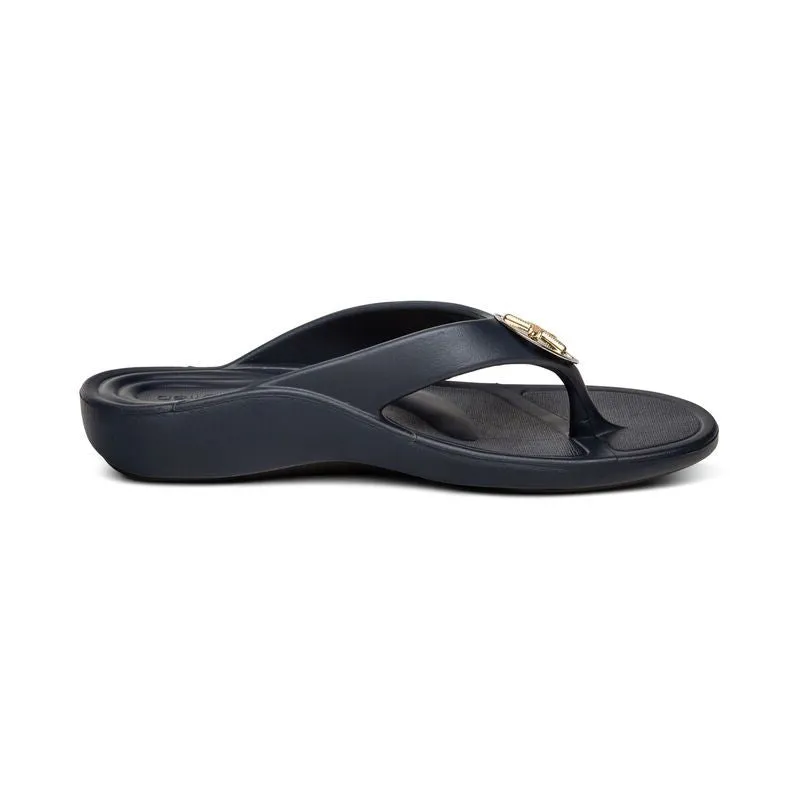 Aetrex Maui Starfish Navy Women's Flips