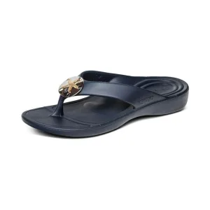 Aetrex Maui Starfish Navy Women's Flips