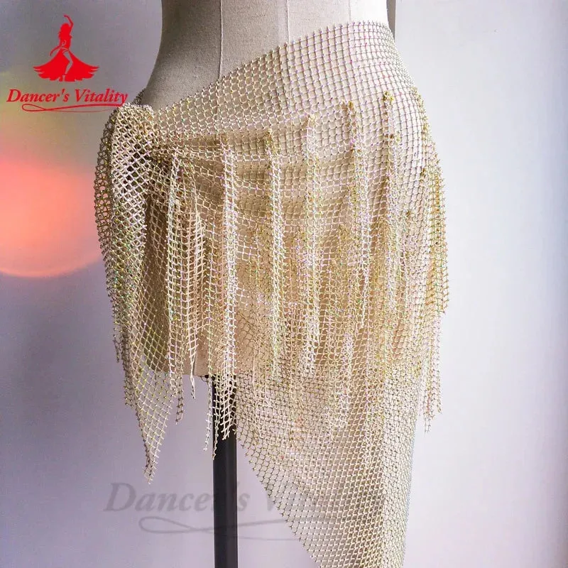 Belly Dance Performance Belt for Women Triangle Scarf  Tassel Buttocks Waist Chain Adult Children Belly Dancing Hip Scarves