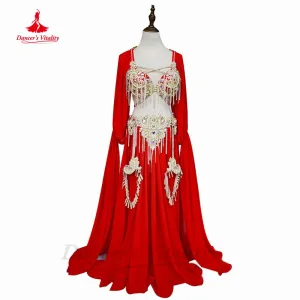 Belly Dance Poprong Competition Suit for Women Customzied Bra sleeves belt skirt Children Adult Oriental Belly Dancing Outfit