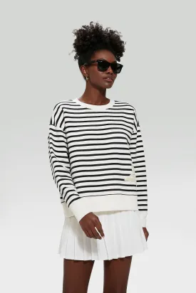 Black and White Stripe Natasha Pullover