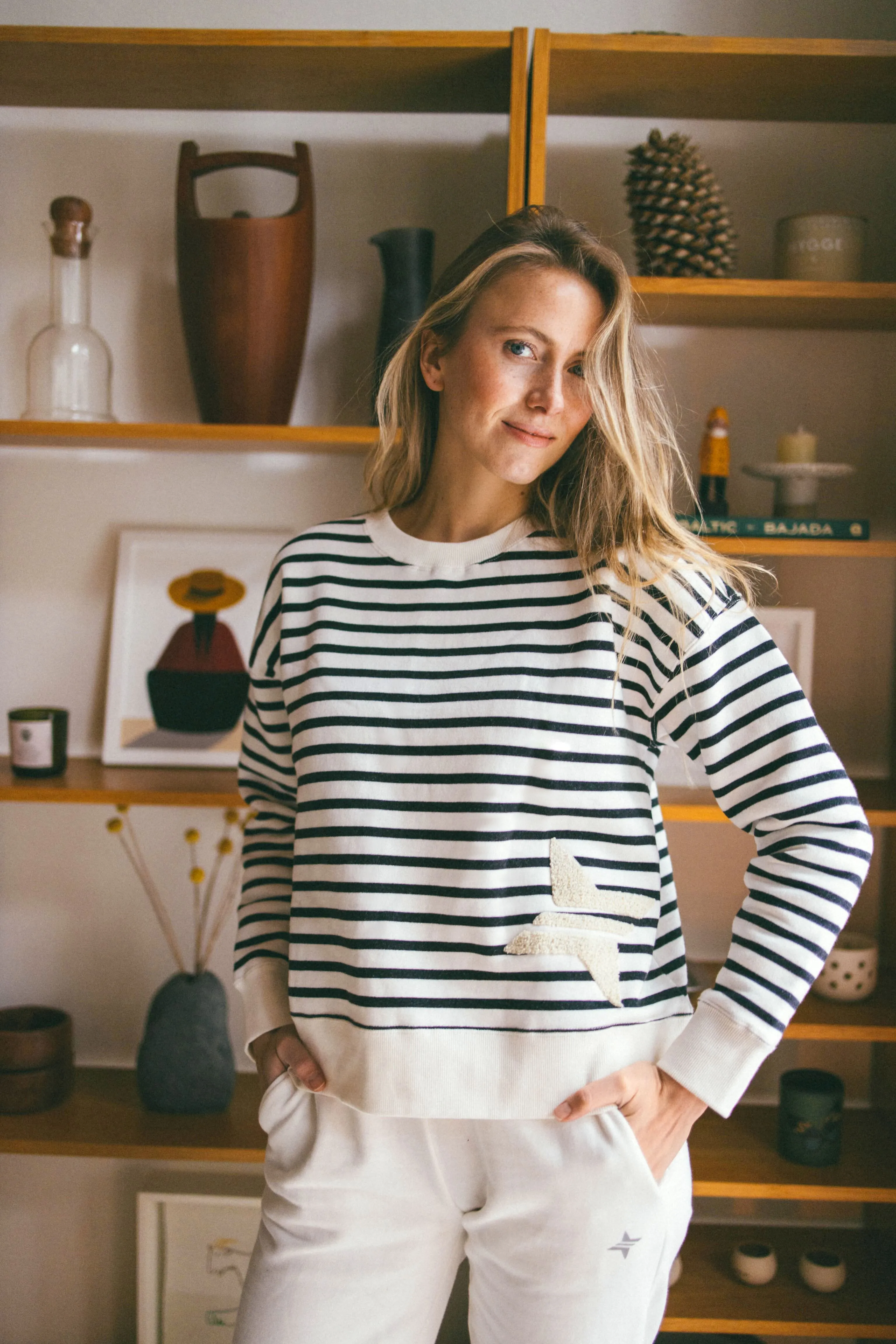 Black and White Stripe Natasha Pullover