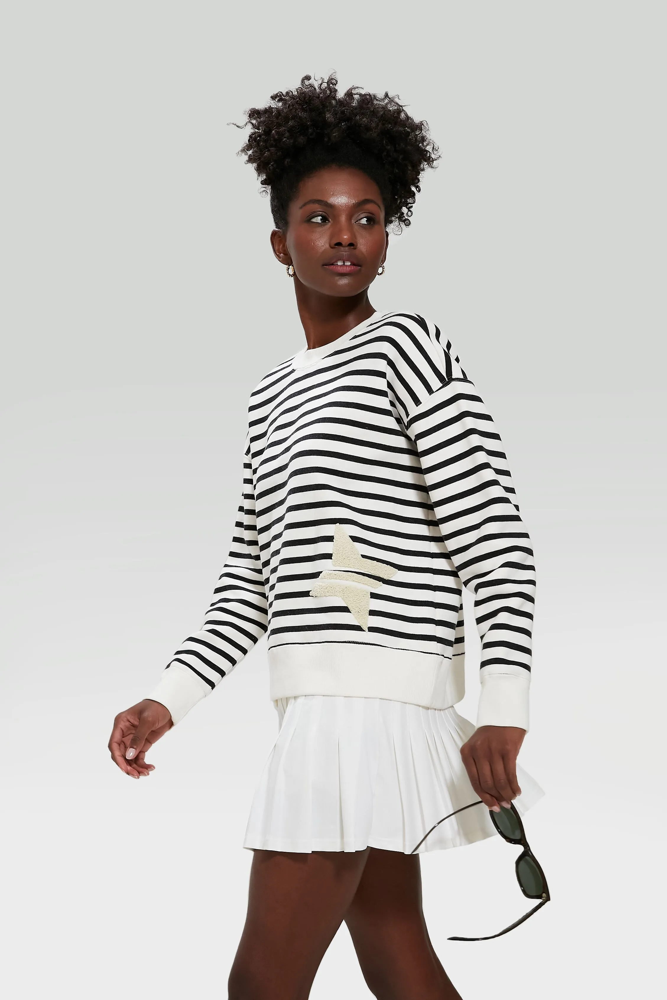 Black and White Stripe Natasha Pullover