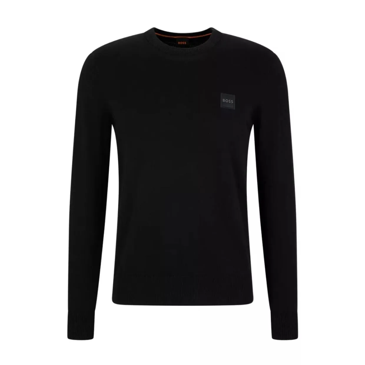 BOSS Kanovano Logo Patch Black Sweatshirt