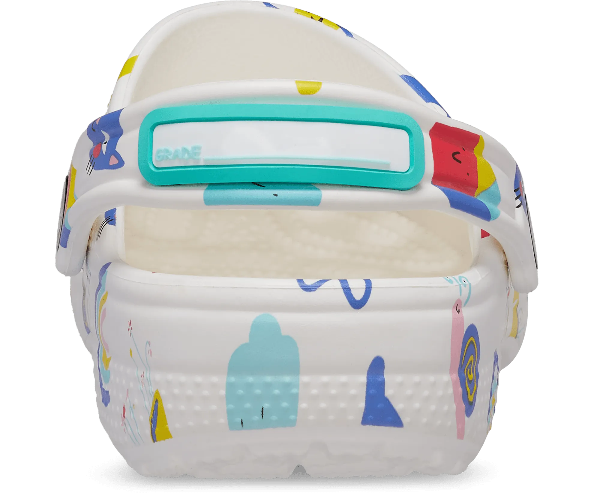 Classic Doodle Print Clog Kids - white/multi