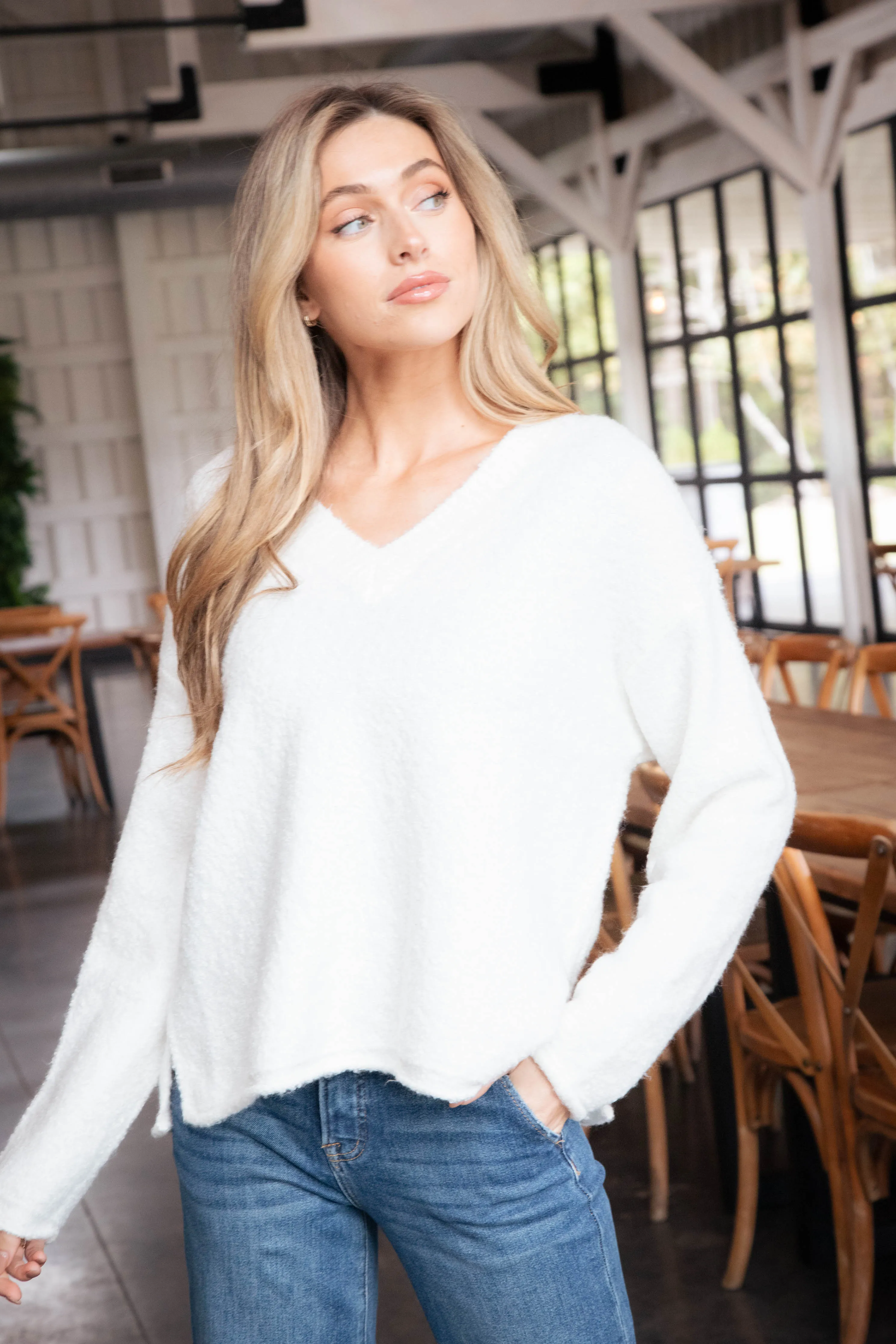 Early Sunset Sweater, Chalk | Sanctuary