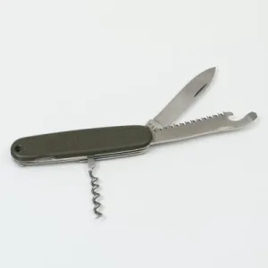 German Stainless Steel Penknife. Used/Graded. Olive Green.