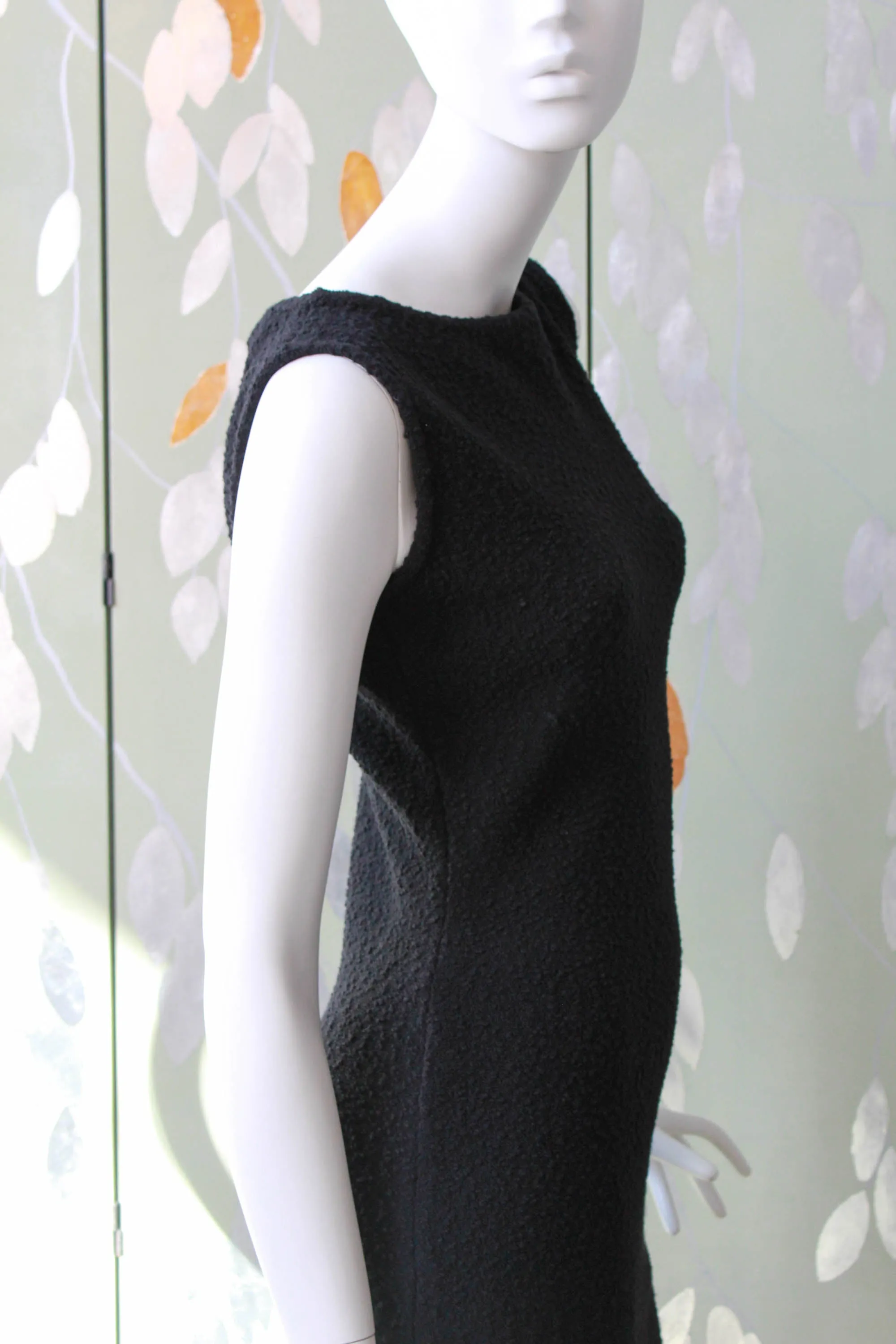 John Galliano Black Boucle Dress, Large