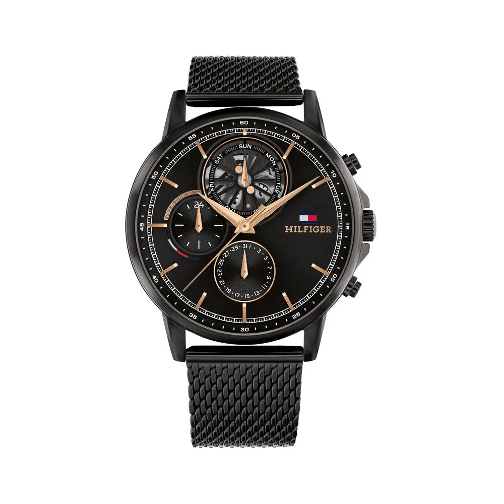 Men Stewart Black 44mm Watch