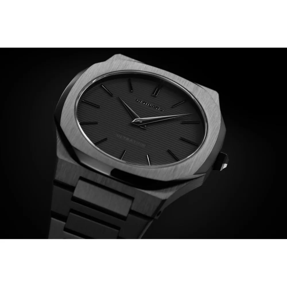 Men Ultra Thin Black 40mm Watch