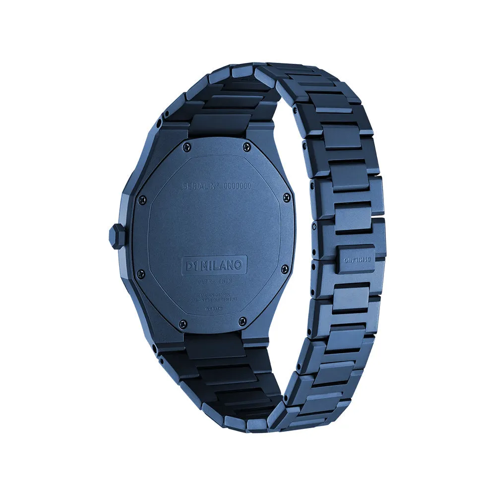 Men Ultra Thin Blue 40mm Watch