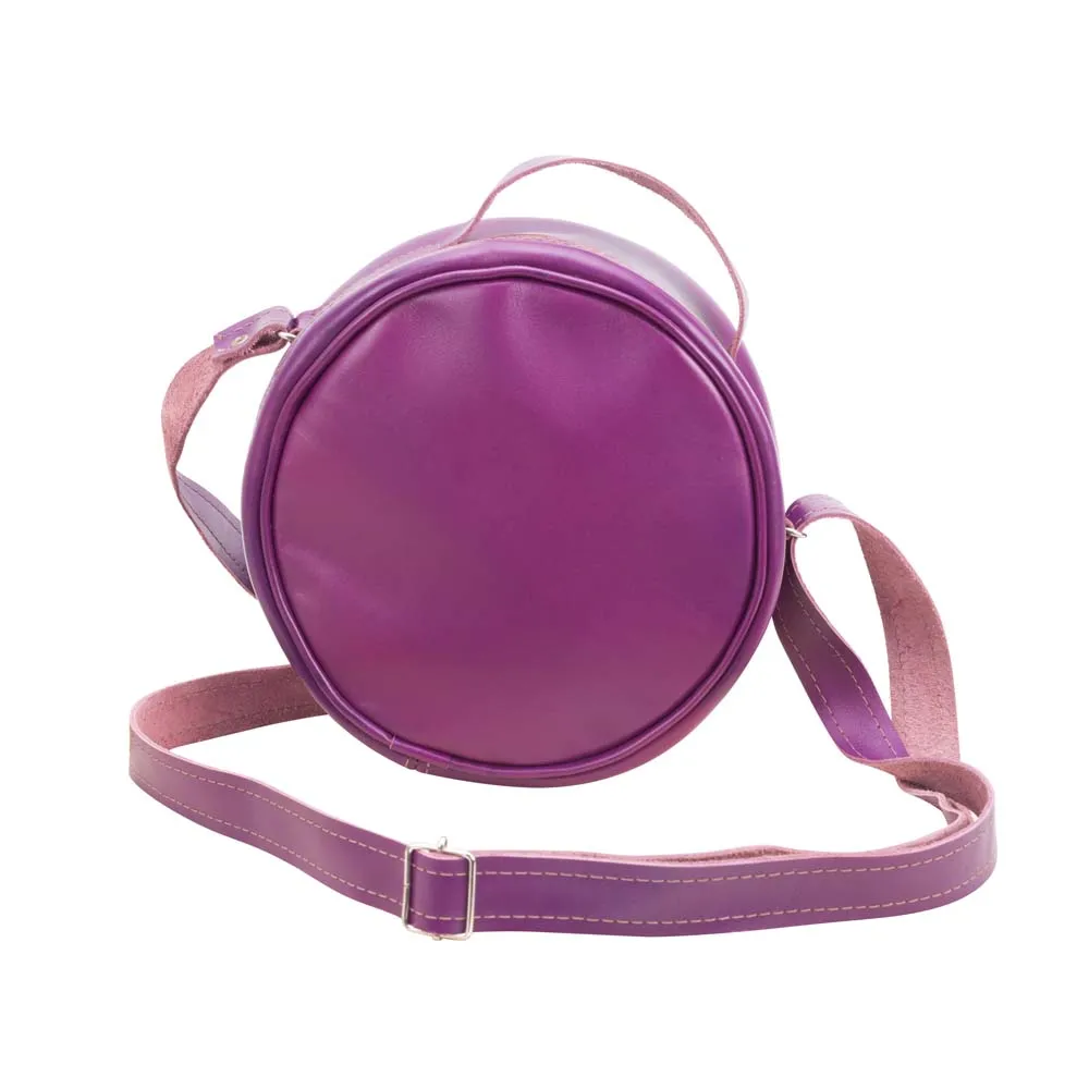 Round Leather Bag | Violet