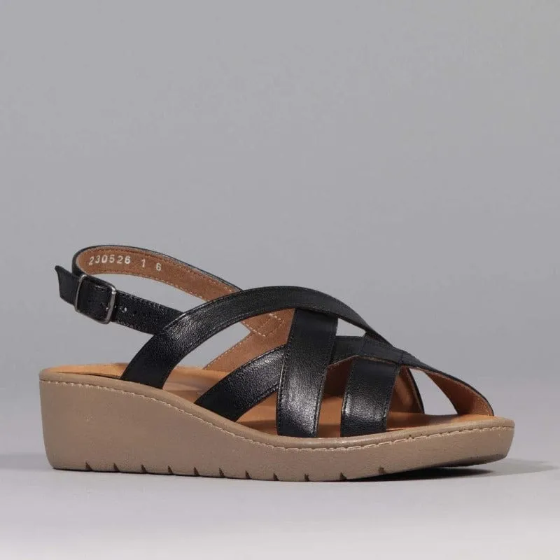 Slingback Sandal with Removable Footbed in Black - 12534