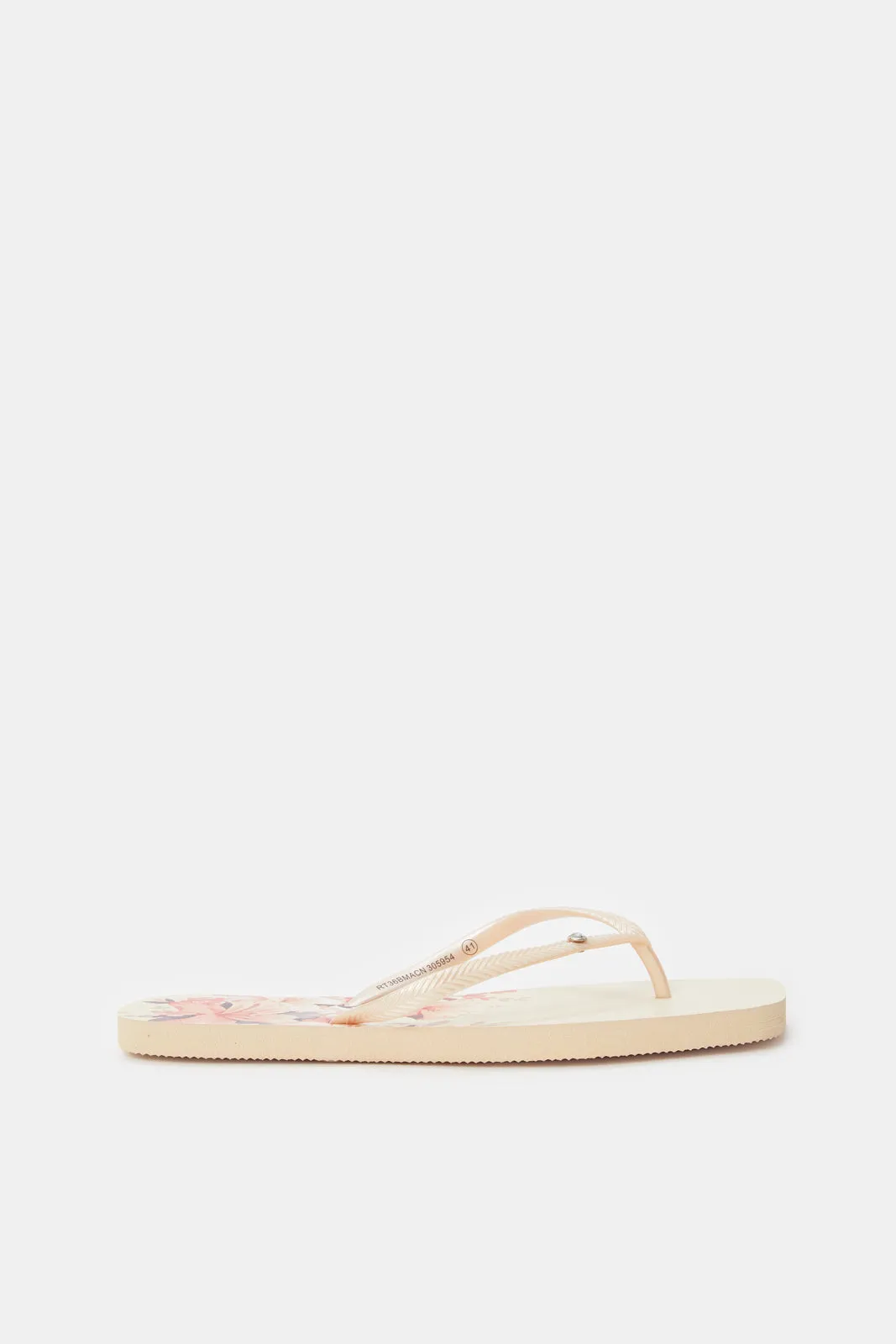 Women Pink Square Toe Flip Flop