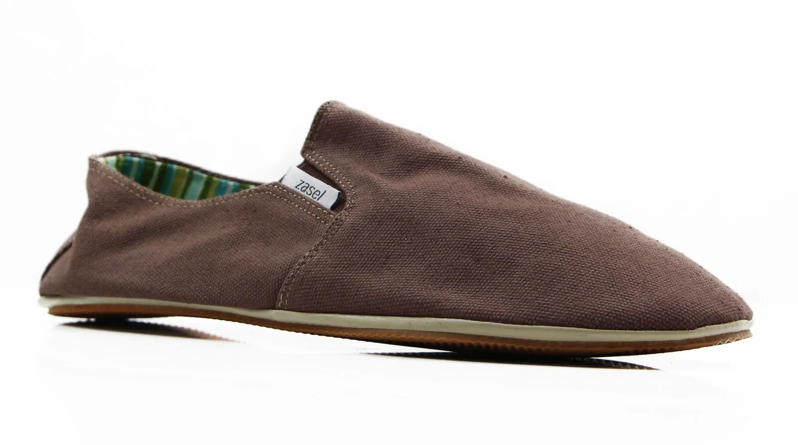 Zasel Mens Cotton Canvas Shoes - Dark Brown