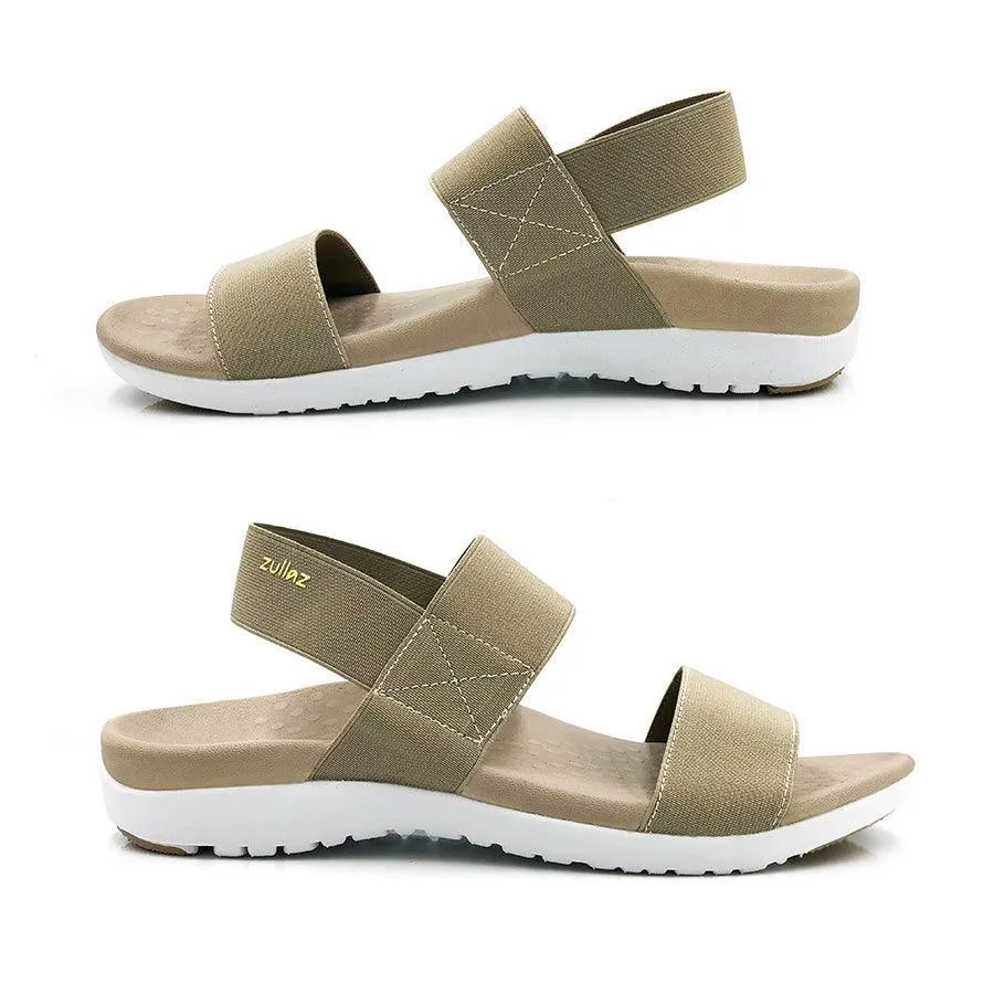 Zullaz ‘Ella’ – Light Taupe Orthotic Sandals